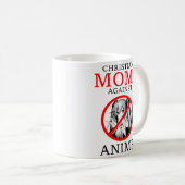 Christliche Mamas gegen Anime Funny Meme Kaffeetasse (VorderseiteRechts)
