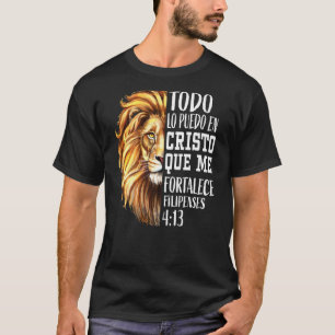 Christliche Männer Spanische Lion Judah Grafik auf T-Shirt