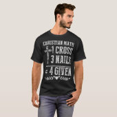 Christliche Mathematik Gott Worshiper Christ Follo T-Shirt (Vorne ganz)