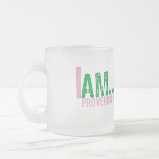 Christliche mattierte Tasse Prov 31 (Links)