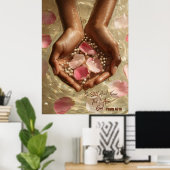 Christliche Mauer Art - Wohngestaltung Poster (Heimbüro)