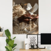 Christliche Mauer Art - Wohngestaltung Poster (Heimbüro)