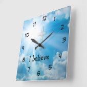 Christliche Maueruhren für Gläubige Quadratische Wanduhr (Winkel)