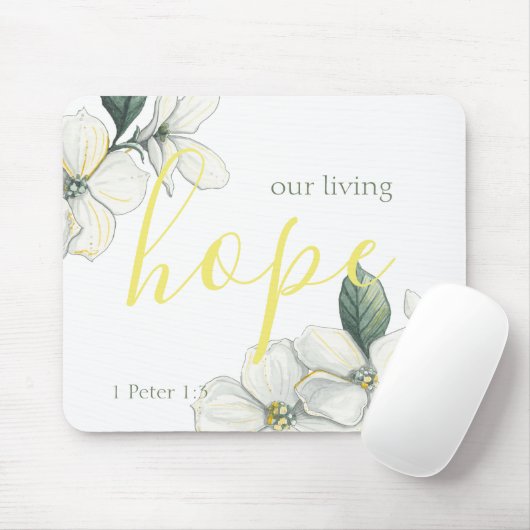 Christliche Mausunterlage, mit Blumen Mousepad (Mit Mouse)