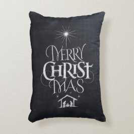 Christliche Merry CHRISTmas Chalkboard-Kalligraphi Zierkissen