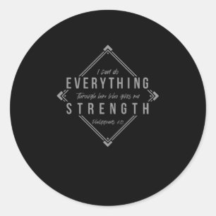 Christliche Minimalistische Verse Philippianer 4:1 Runder Aufkleber