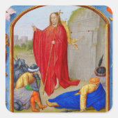 Christliche mittelalterliche Auferstehung Jesu Ost Quadratischer Aufkleber (Vorderseite)