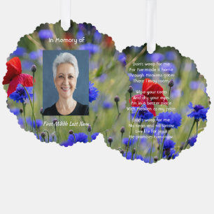 Christliche Mohn Kornblume Wiese Gedenkstätte Ornament Karte