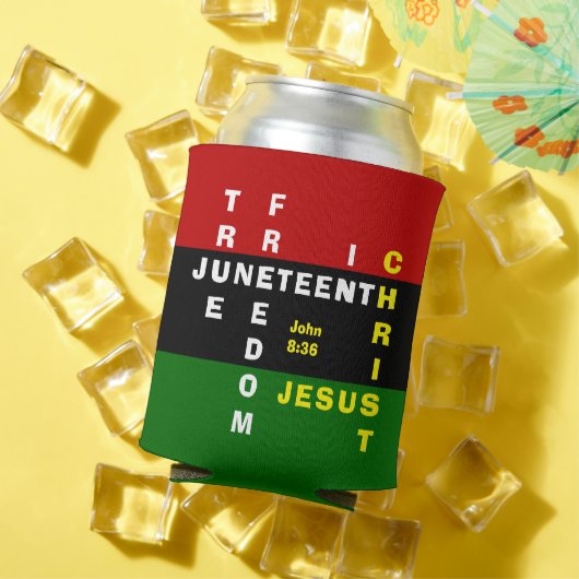 Christliche Monogram JUNETEENTH Can Cooler Dosenkühler (In Situ Sommer)