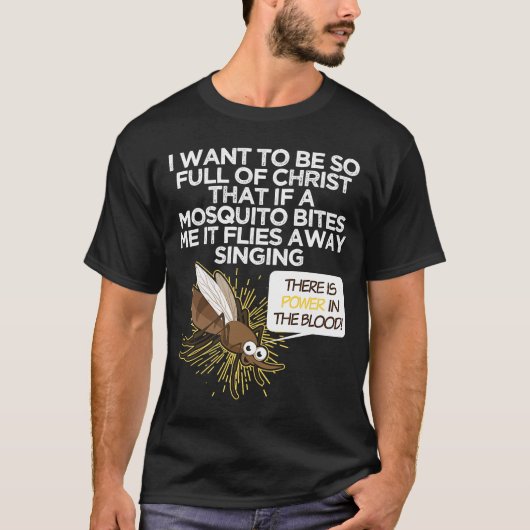 Christliche Moskito Gag Jokes Religiöse Christlich T-Shirt (Vorderseite)