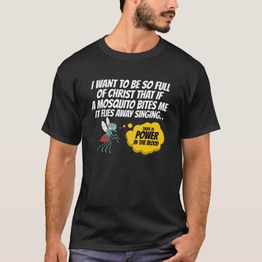 Christliche Moskito Gag Jokes Religiöse Christlich T-Shirt (Vorderseite)