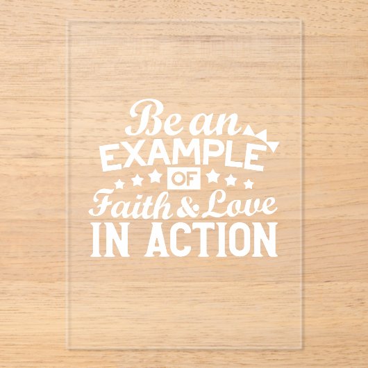 Christliche Motivation Design - Glaube, Liebe und Acryleinladungen (Vorderseite)