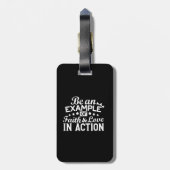 Christliche Motivation Design - Glaube, Liebe und  Gepäckanhänger (Rückseite vertikal)