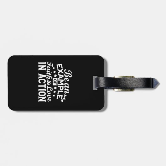 Christliche Motivation Design - Glaube, Liebe und  Gepäckanhänger (Rückseite horizontal)