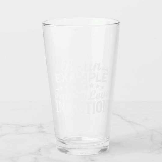 Christliche Motivation Design - Glaube, Liebe und Glas (Rückseite)