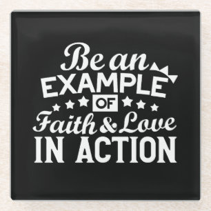 Christliche Motivation Design - Glaube, Liebe und Glasuntersetzer