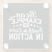 Christliche Motivation Design - Glaube, Liebe und  Glasuntersetzer (Rückseite)