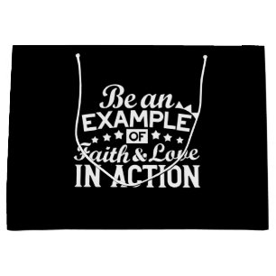 Christliche Motivation Design - Glaube, Liebe und Große Geschenktüte