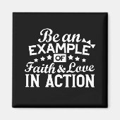 Christliche Motivation Design - Glaube, Liebe und Magnet (Vorne)