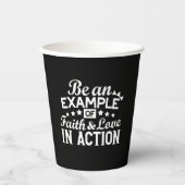 Christliche Motivation Design - Glaube, Liebe und  Pappbecher (Vorderseite)