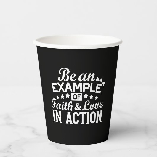 Christliche Motivation Design - Glaube, Liebe und Pappbecher (Vorderseite)