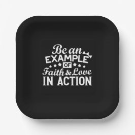 Christliche Motivation Design - Glaube, Liebe und  Pappteller