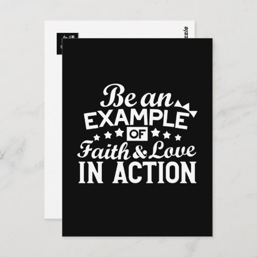 Christliche Motivation Design - Glaube, Liebe und  Postkarte (Vorne/Hinten)