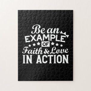 Christliche Motivation Design - Glaube, Liebe und  Puzzle