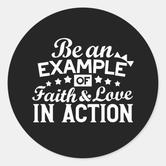 Christliche Motivation Design - Glaube, Liebe und  Runder Aufkleber (Vorderseite)