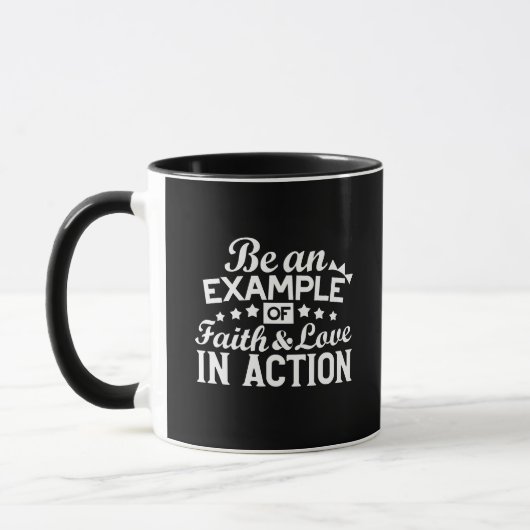 Christliche Motivation Design - Glaube, Liebe und Tasse (Links)