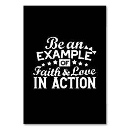 Christliche Motivation Design - Glaube, Liebe und  Tischnummer