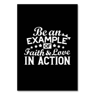 Christliche Motivation Design - Glaube, Liebe und  Tischnummer