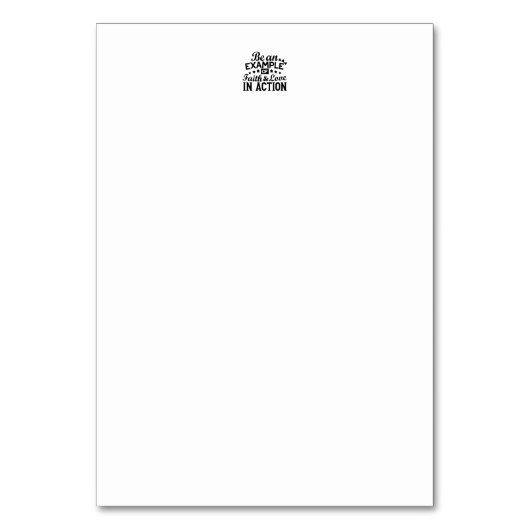 Christliche Motivation Design - Glaube, Liebe und Tischnummer (Rückseite)