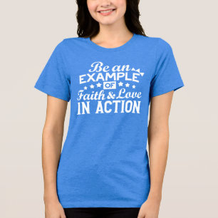 Christliche Motivation Design - Glaube, Liebe und Tri-Blend Shirt