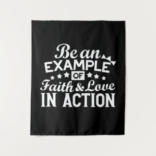 Christliche Motivation Design - Glaube, Liebe und Wandteppich