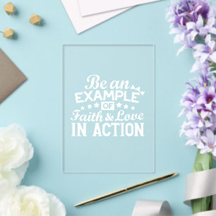 Christliche Motivationsgestaltung – Glaube, Liebe Acryleinladungen