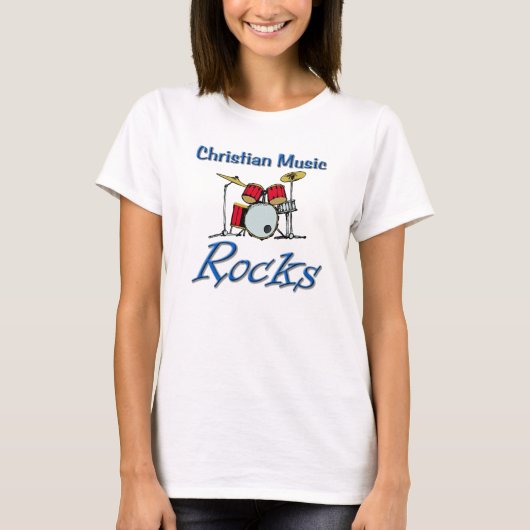 Christliche Musik-Felsen T-Shirt (Vorderseite)