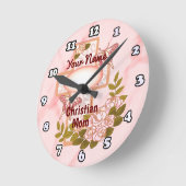 Christliche Mutter  Runde Wanduhr (Winkel)