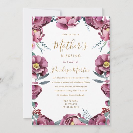 Christliche Mutter und Baby Segen Party Einladung (Vorderseite)