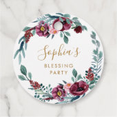 Christliche Mutter und Baby Segen Party Geschenkanhänger (Rückseite)