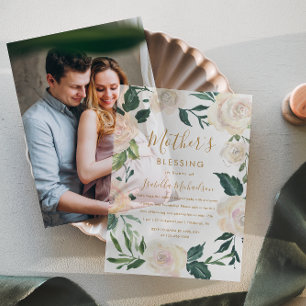 Christliche Mutter und Baby Segen Party Pergament Einladungen