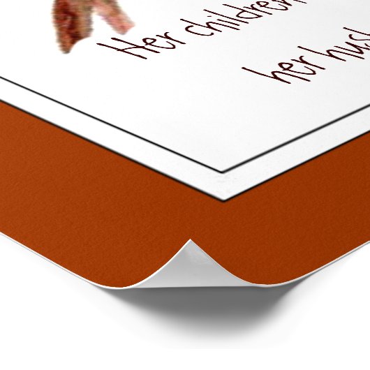 Christliche Mutterschrift Sprichwörter 31 Wasserfa Poster (Ecke)