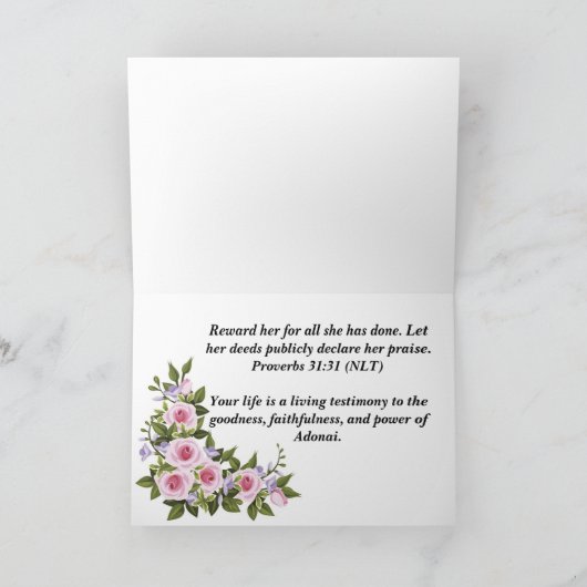 Christliche Muttertagskarte Karte (Innenseite)