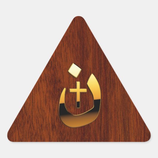 Christliche Nazarene und Kreuzsolidarität Dreieckiger Aufkleber (Vorderseite)