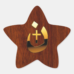 Christliche Nazarene und Kreuzsolidarität Stern-Aufkleber
