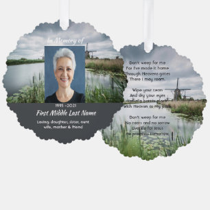 Christliche Niederländische Windmühle  Andenken  Ornament Karte