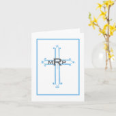 Christliche Notecard/Invite-Blue Karte (Gelbe Blume)