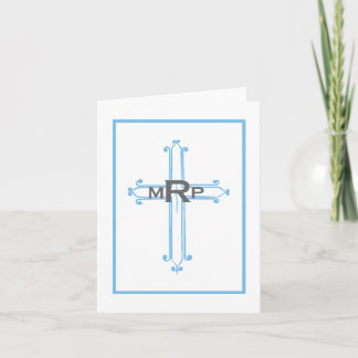 Christliche Notecard/Invite-Blue Karte