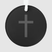 Christliche NS-Symbol Solidarität Cross Black Ornament (Rückseite)