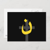 Christliche NS-Symbol Solidarität Cross Black Postkarte (Vorne/Hinten)